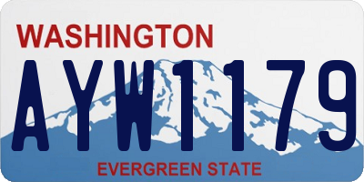 WA license plate AYW1179