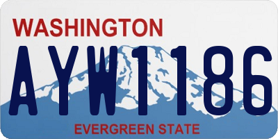 WA license plate AYW1186