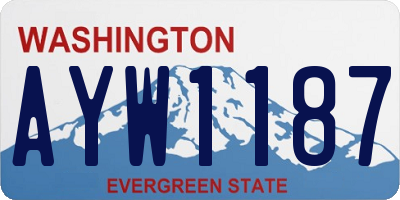 WA license plate AYW1187