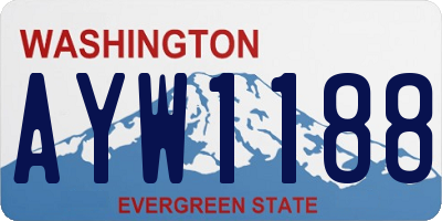 WA license plate AYW1188