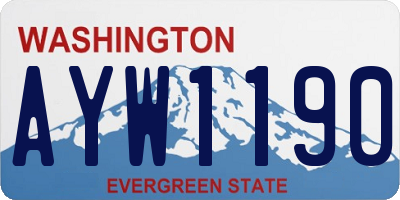 WA license plate AYW1190