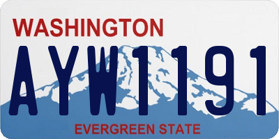 WA license plate AYW1191