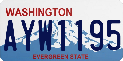 WA license plate AYW1195