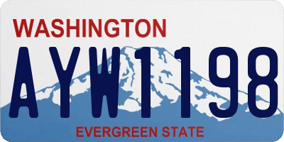 WA license plate AYW1198