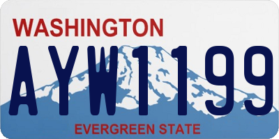 WA license plate AYW1199