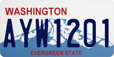 WA license plate AYW1201