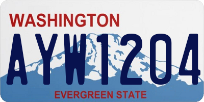 WA license plate AYW1204