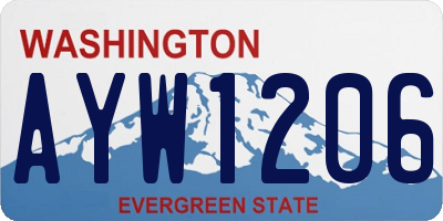 WA license plate AYW1206