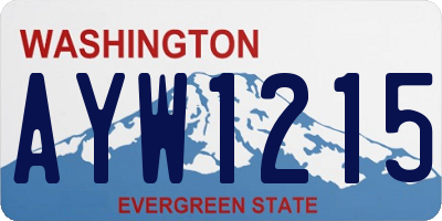 WA license plate AYW1215