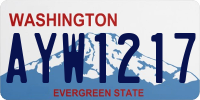 WA license plate AYW1217