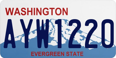 WA license plate AYW1220