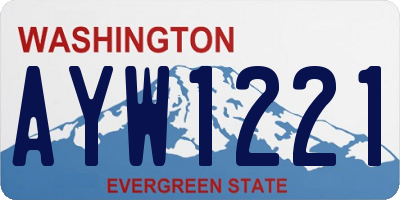 WA license plate AYW1221