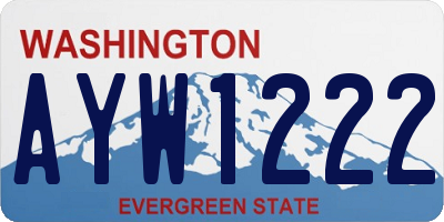 WA license plate AYW1222
