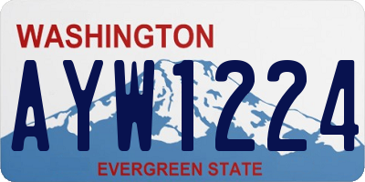 WA license plate AYW1224