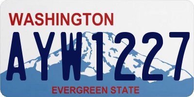 WA license plate AYW1227