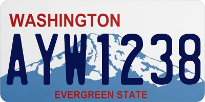 WA license plate AYW1238