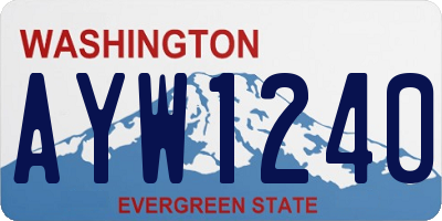 WA license plate AYW1240