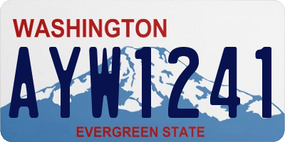 WA license plate AYW1241