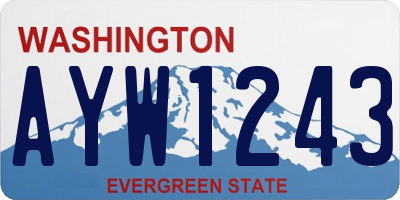 WA license plate AYW1243