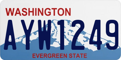 WA license plate AYW1249