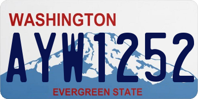 WA license plate AYW1252