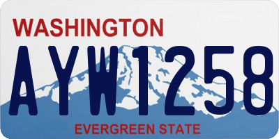 WA license plate AYW1258