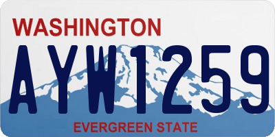 WA license plate AYW1259