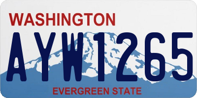 WA license plate AYW1265