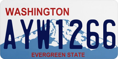 WA license plate AYW1266