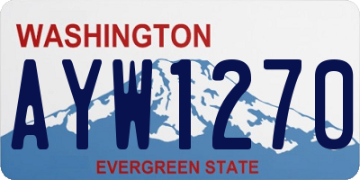 WA license plate AYW1270