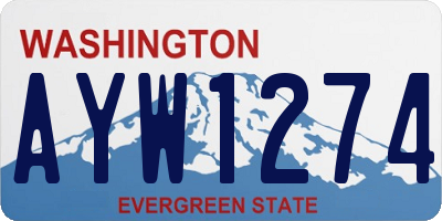 WA license plate AYW1274