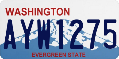 WA license plate AYW1275