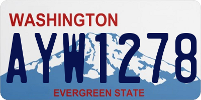 WA license plate AYW1278