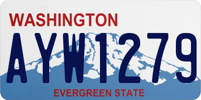 WA license plate AYW1279