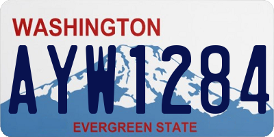 WA license plate AYW1284