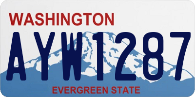 WA license plate AYW1287