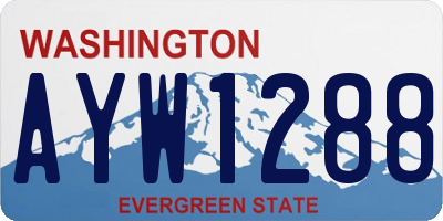 WA license plate AYW1288