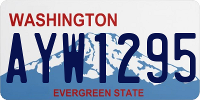 WA license plate AYW1295