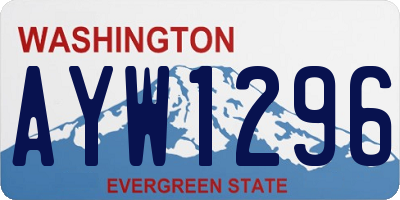 WA license plate AYW1296