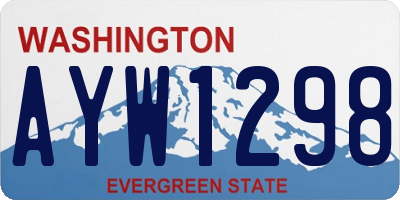 WA license plate AYW1298