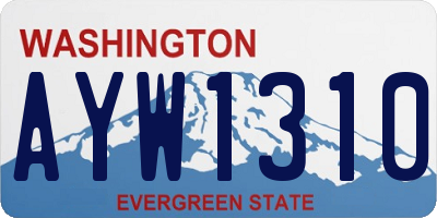 WA license plate AYW1310