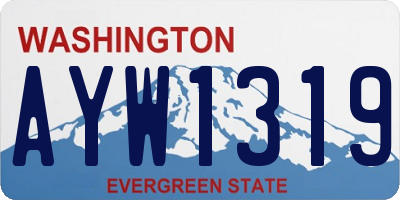 WA license plate AYW1319