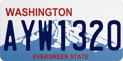 WA license plate AYW1320