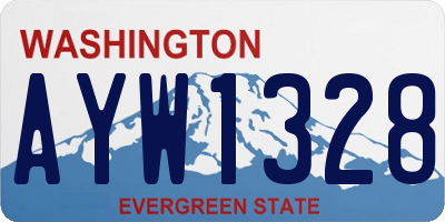 WA license plate AYW1328