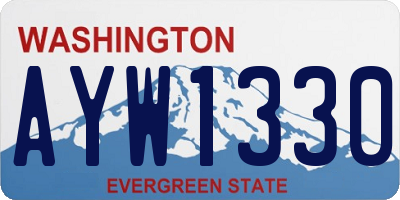 WA license plate AYW1330