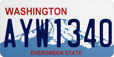 WA license plate AYW1340