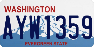 WA license plate AYW1359