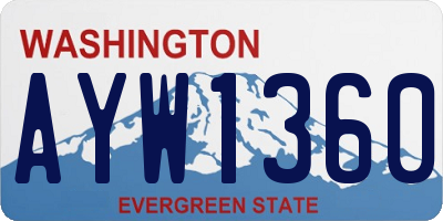 WA license plate AYW1360