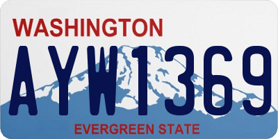 WA license plate AYW1369