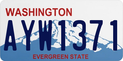 WA license plate AYW1371